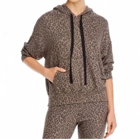 Sundry x Anthropologie Womens Size 4 Cheetah Leopard Print Hooded Sweatshirt - Picture 2 of 12